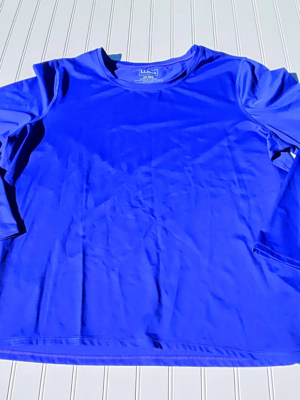 L.L. Bean Women’s Crewneck Performance Shirt -UV Protection Royal Blue